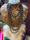 XL Navajo pearl layered necklace