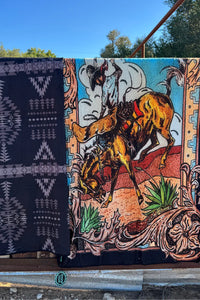 Rough start Rodeo Blanket  2 sided
