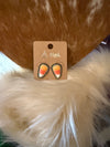 Halloween candy corn earrings