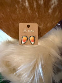 Halloween candy corn earrings