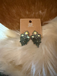 Boot stitch earrings