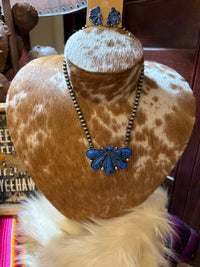 Western Navajo pearl & stone necklace