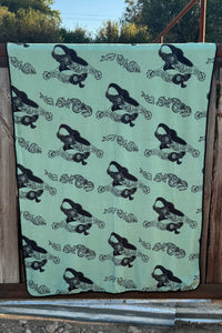 Boots & Burlap BLANKET  reversible