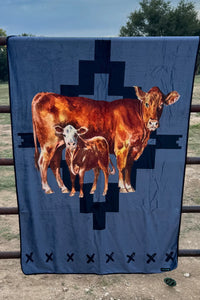 Patchwork pasture BLANKET  reversible