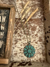 Southwestern Turquoise CHIP NECKLACE 22”