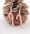 Christmas Candy cane dangle earrings