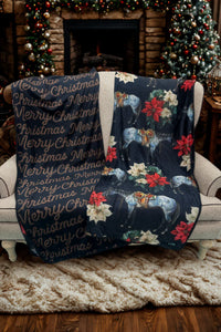 Branded Blu Christmas blanket  reversible