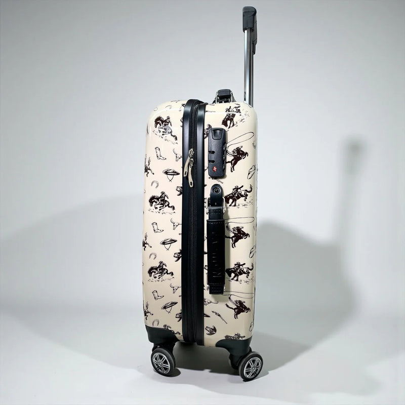Western Rodeo rolling Luggage suitcase