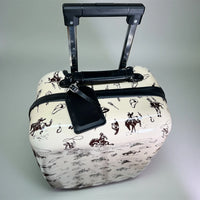 Western Rodeo rolling Luggage suitcase