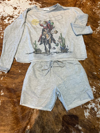 Christmas PJ Lounge SET in Heather grey
