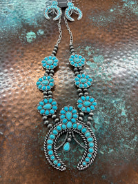 Western Navajo squash blossom necklace
