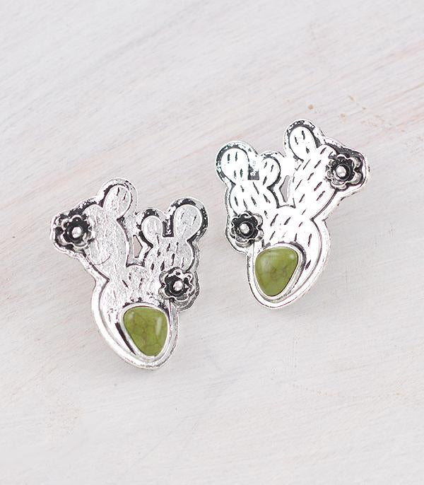 Prickly pear Cactus earrings