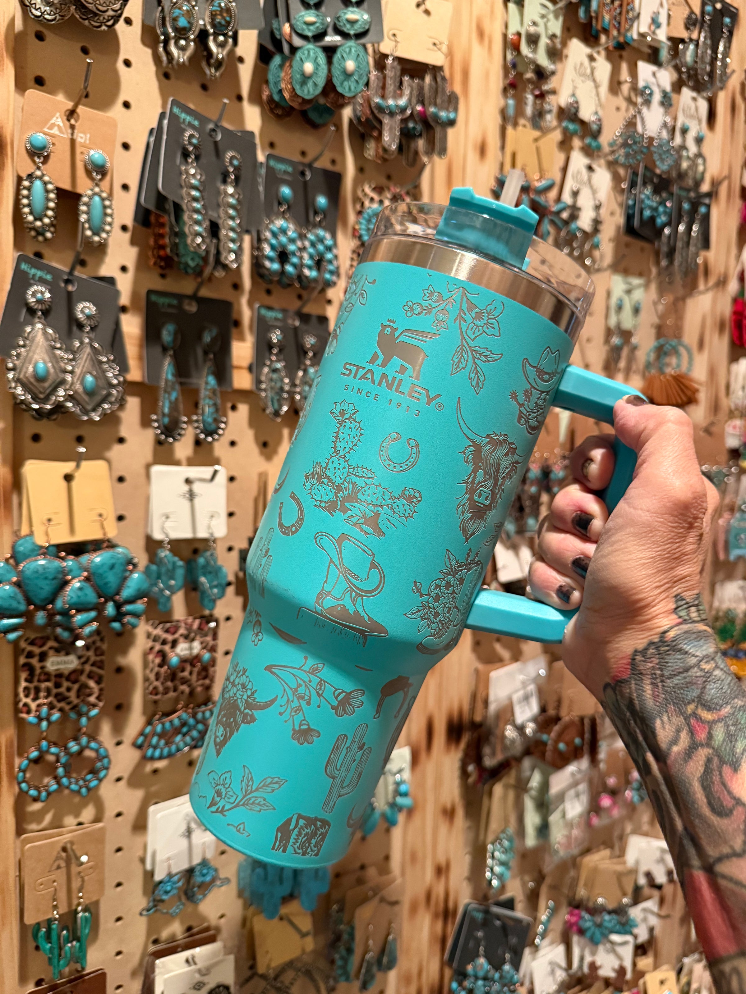 WESTERN 40oz Stanley TUMBLER   Mint