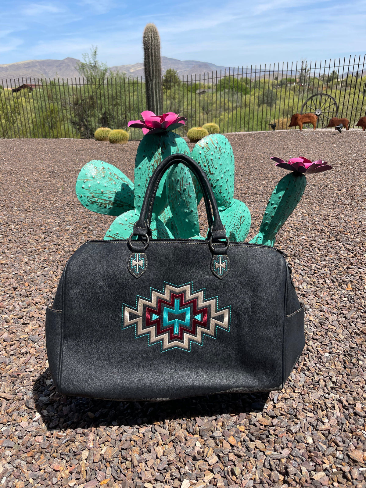 Aztec XL weekender bag Southwest Bedazzle sw fiesta bags