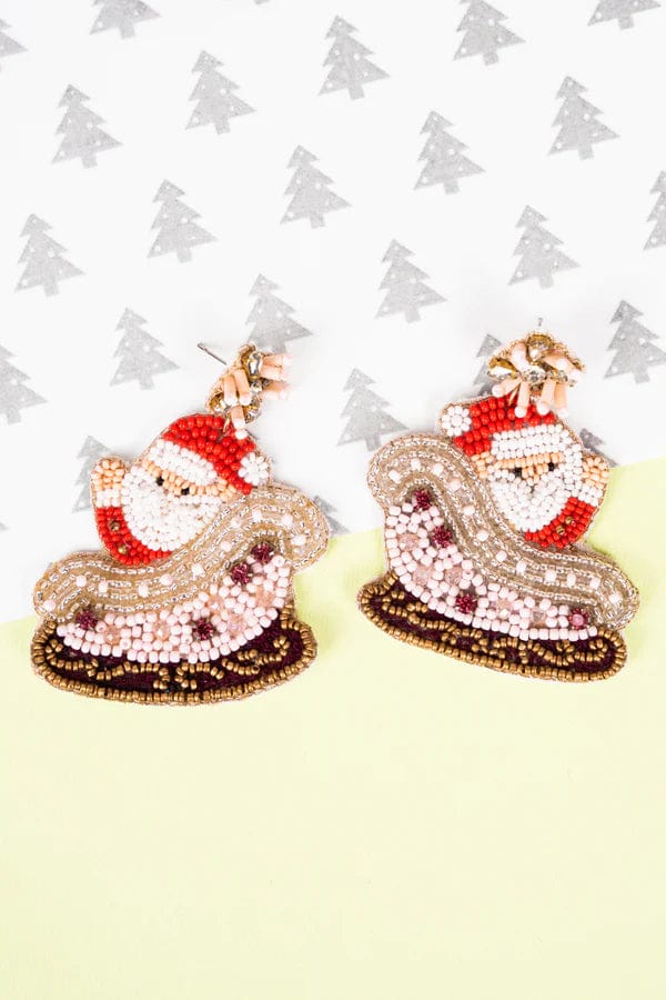 Beaded Christmas earrings Southwest Bedazzle jewelz