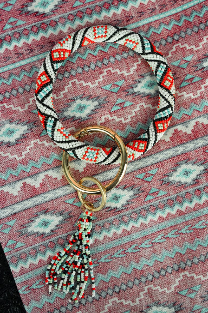 Beaded keychain bangle Southwest Bedazzle jewelz