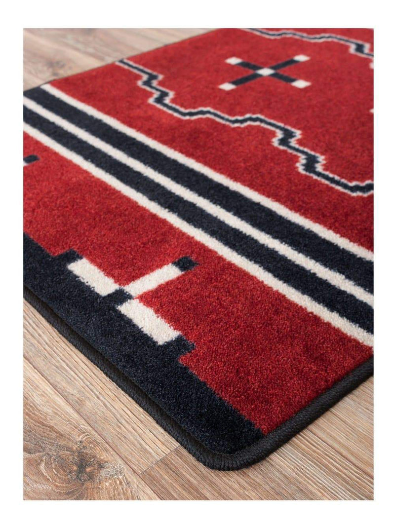 Big Chief red area RUG Southwest Bedazzle Rugs
