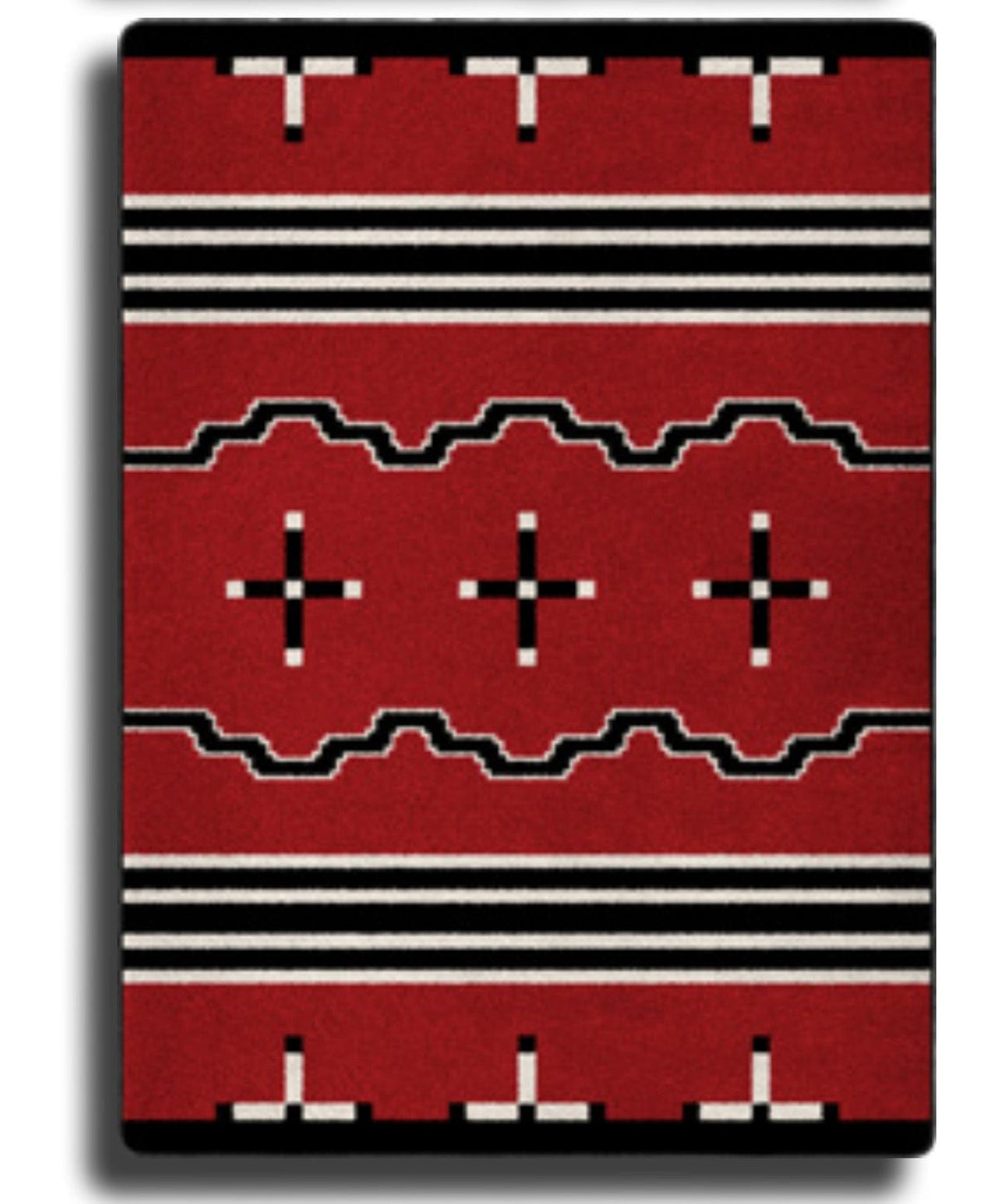 Big Chief red area RUG Southwest Bedazzle Rugs
