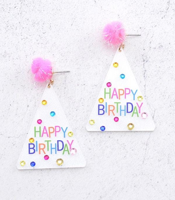 Birthday PARTY earrings Southwest Bedazzle jewelz