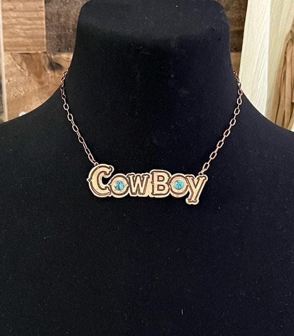 COWBOY necklace Southwest Bedazzle jewelz