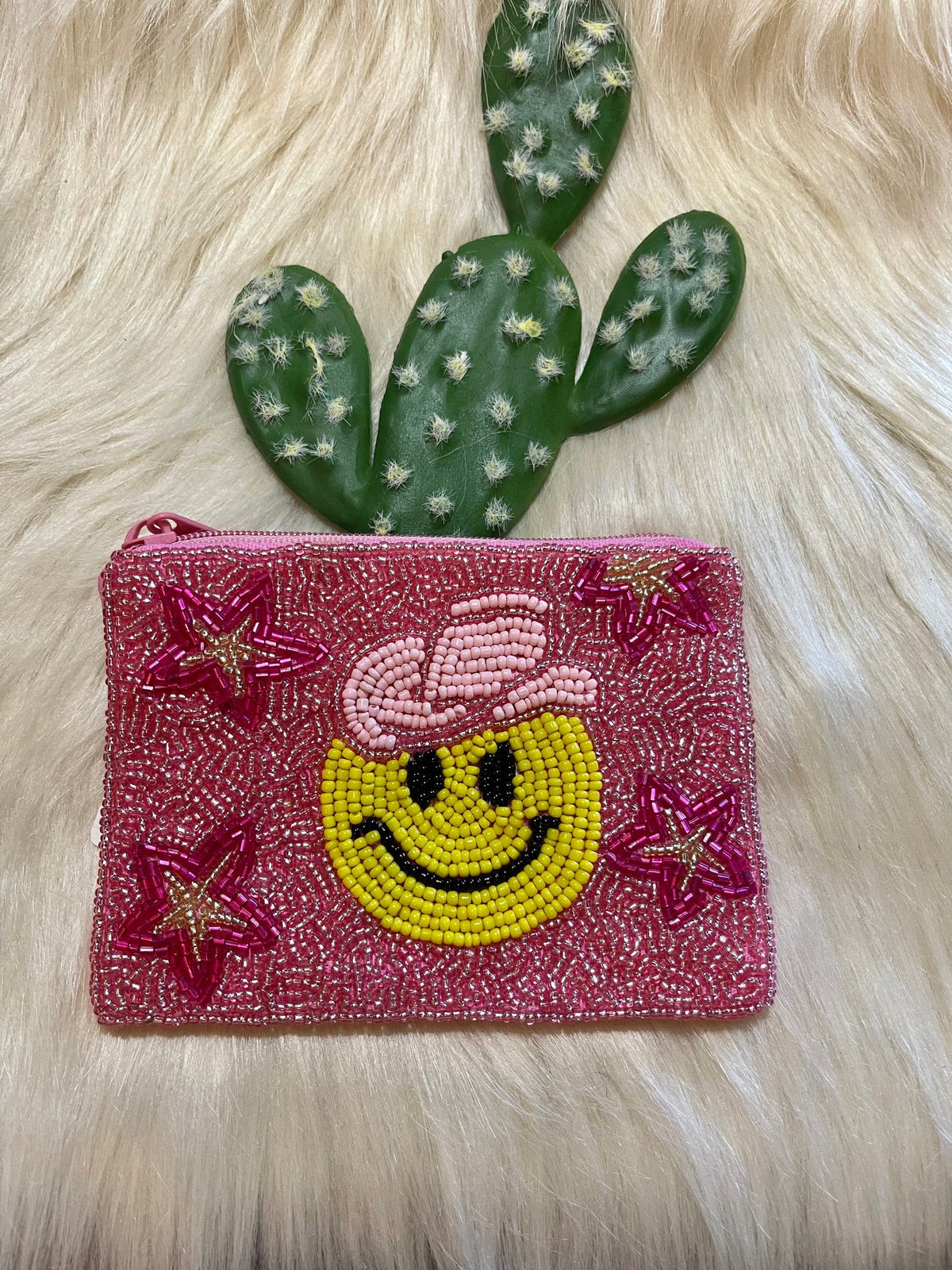 Cowgirl smiley beaded clutch Southwest Bedazzle jewelz