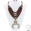 Cowgirl squash blossom Navajo pearl necklace Southwest Bedazzle jewelz