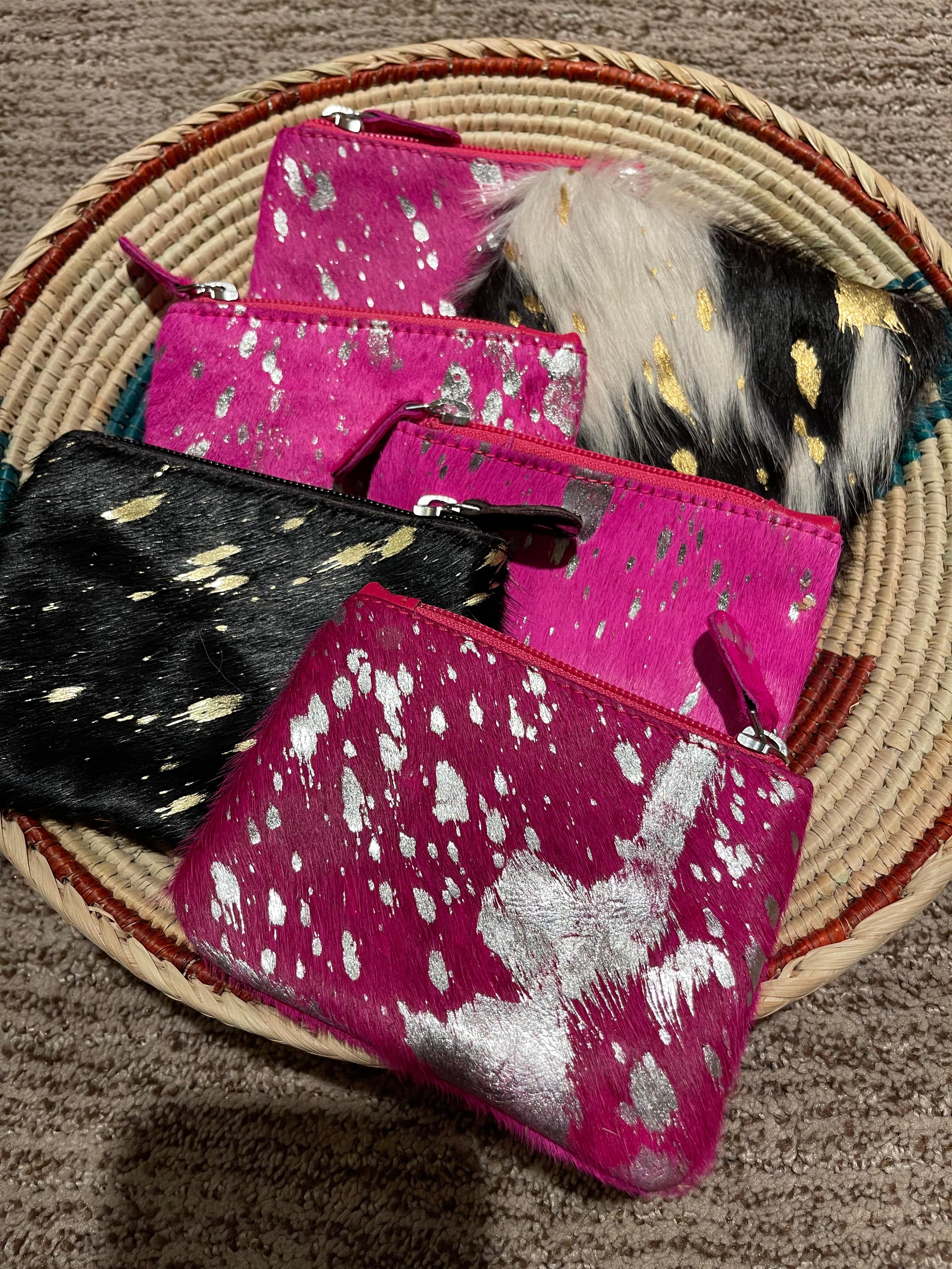Cowhide discount coin purse
