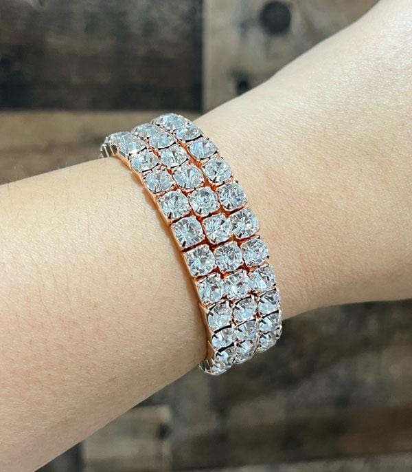 Crystal rhinestone spiral BRACELET Southwest Bedazzle jewelz