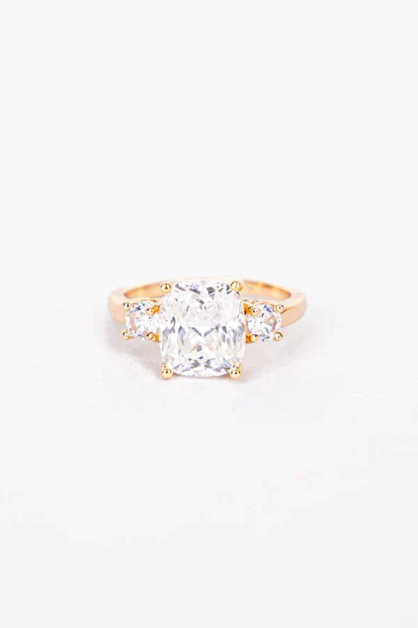 CZ diamond ring rose gold Southwest Bedazzle jewelz