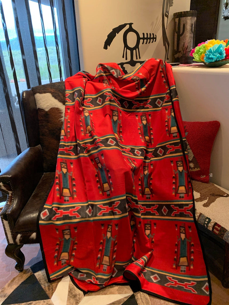 El Diablo fleece blanket Southwest Bedazzle blankets/slippers