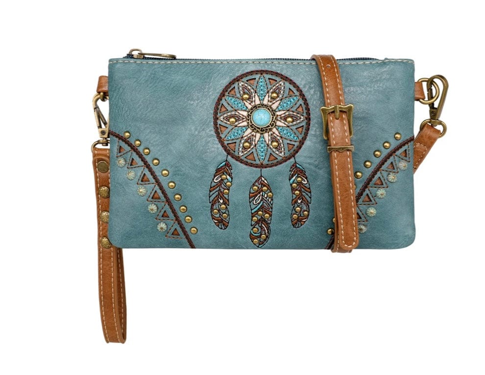 Embroidered BoHo WRISTLET Crossbody Southwest Bedazzle sw fiesta bags