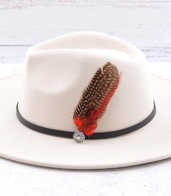 HAT FEATHER    Red Southwest Bedazzle jewelz