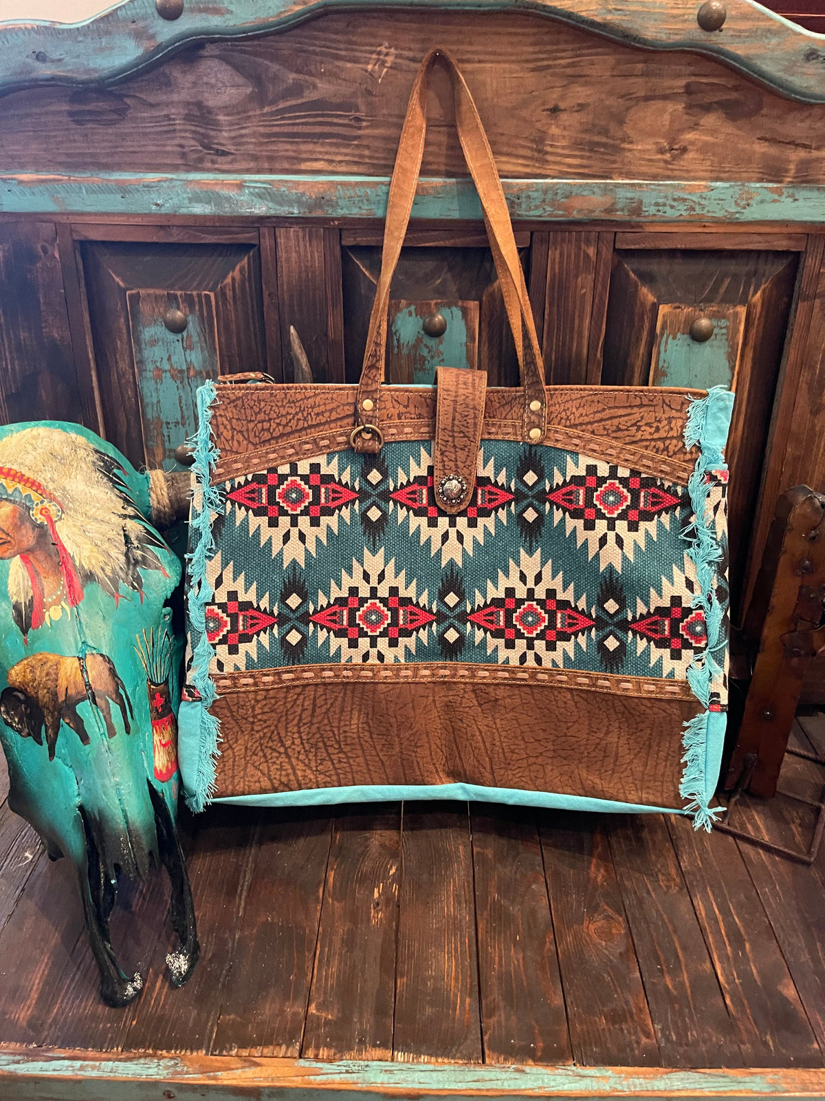 HUGE Tribal of the sun weekender Southwest Bedazzle sw fiesta bags