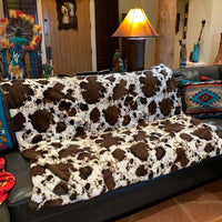 HUGE XL HEAVY WEIGHT Cow blanket Southwest Bedazzle blankets/slippers