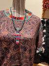 Large cactus serape Navajo necklace Southwest Bedazzle jewelz