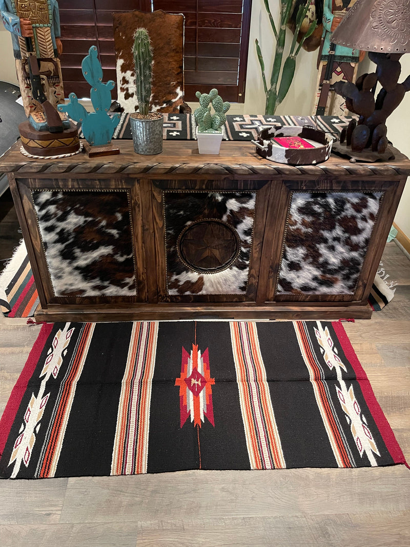 Large Southwestern Azteca rug     64”-32” Southwest Bedazzle home decor