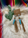 Large turquoise steer earrings Southwest Bedazzle jewelz