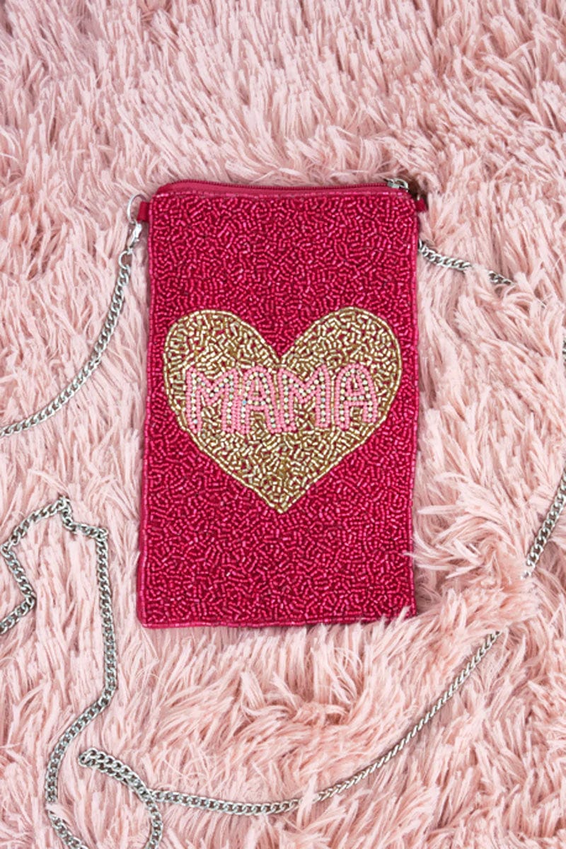 MAMA beaded CROSSBODY phone purse Southwest Bedazzle jewelz