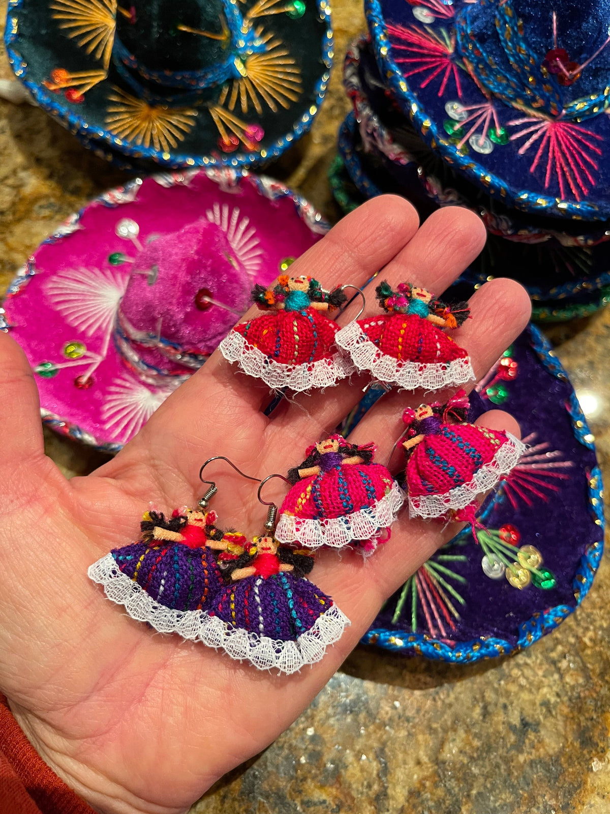 Mexican Señorita earrings Southwest Bedazzle jewelz