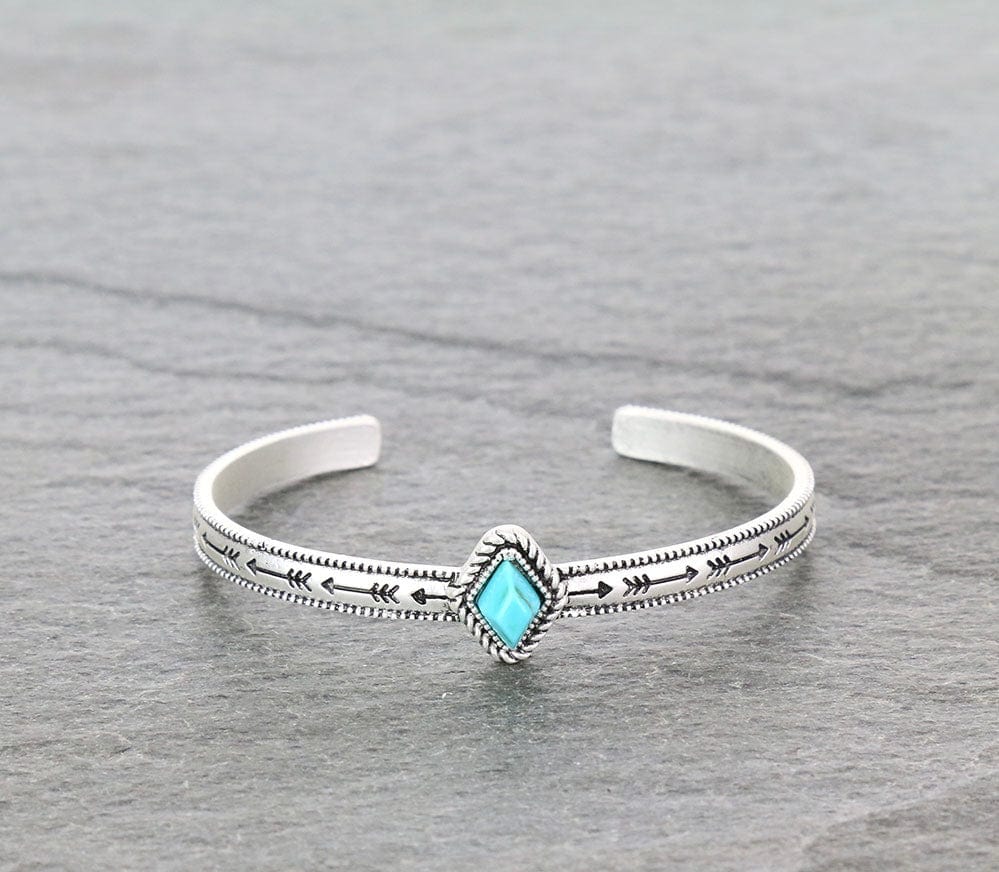 Natural stone turquoise cuff bracelet Southwest Bedazzle jewelz