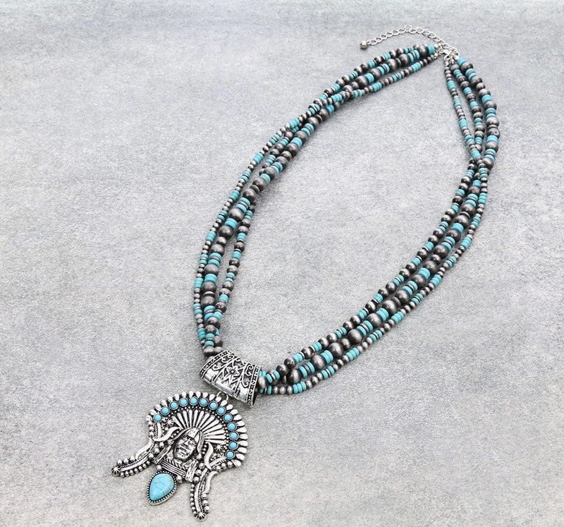 Navajo Chief necklace Southwest Bedazzle jewelz