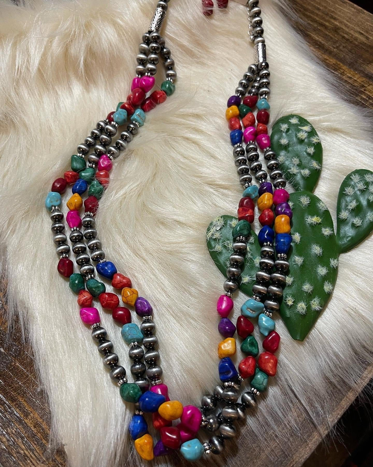 Navajo pearl Southwest Layered necklace set Southwest Bedazzle jewelz