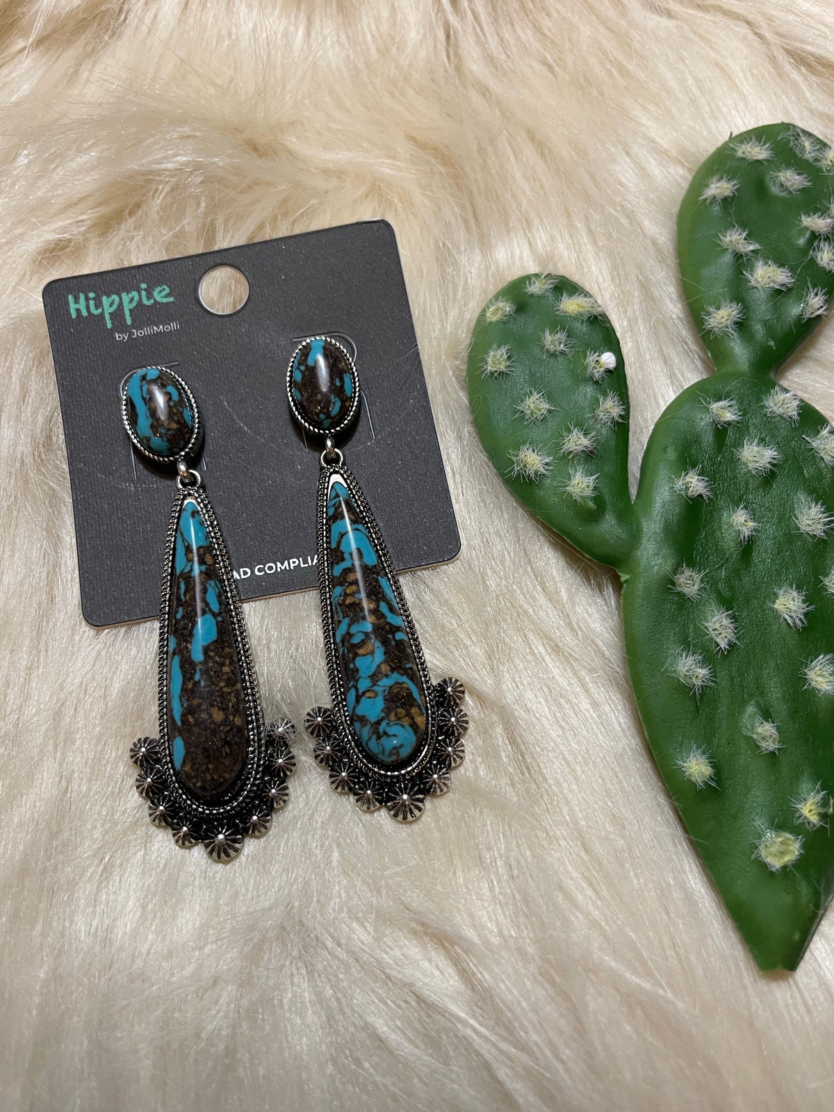 Navajo turquoise dangle earrings Southwest Bedazzle jewelz