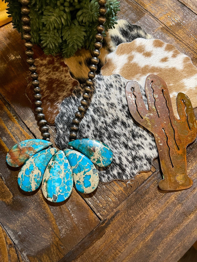 Navajo turquoise stone necklace Southwest Bedazzle jewelz
