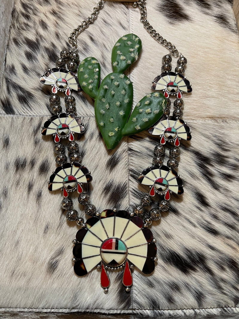 Navajo Zuni SQUASH necklace Southwest Bedazzle jewelz