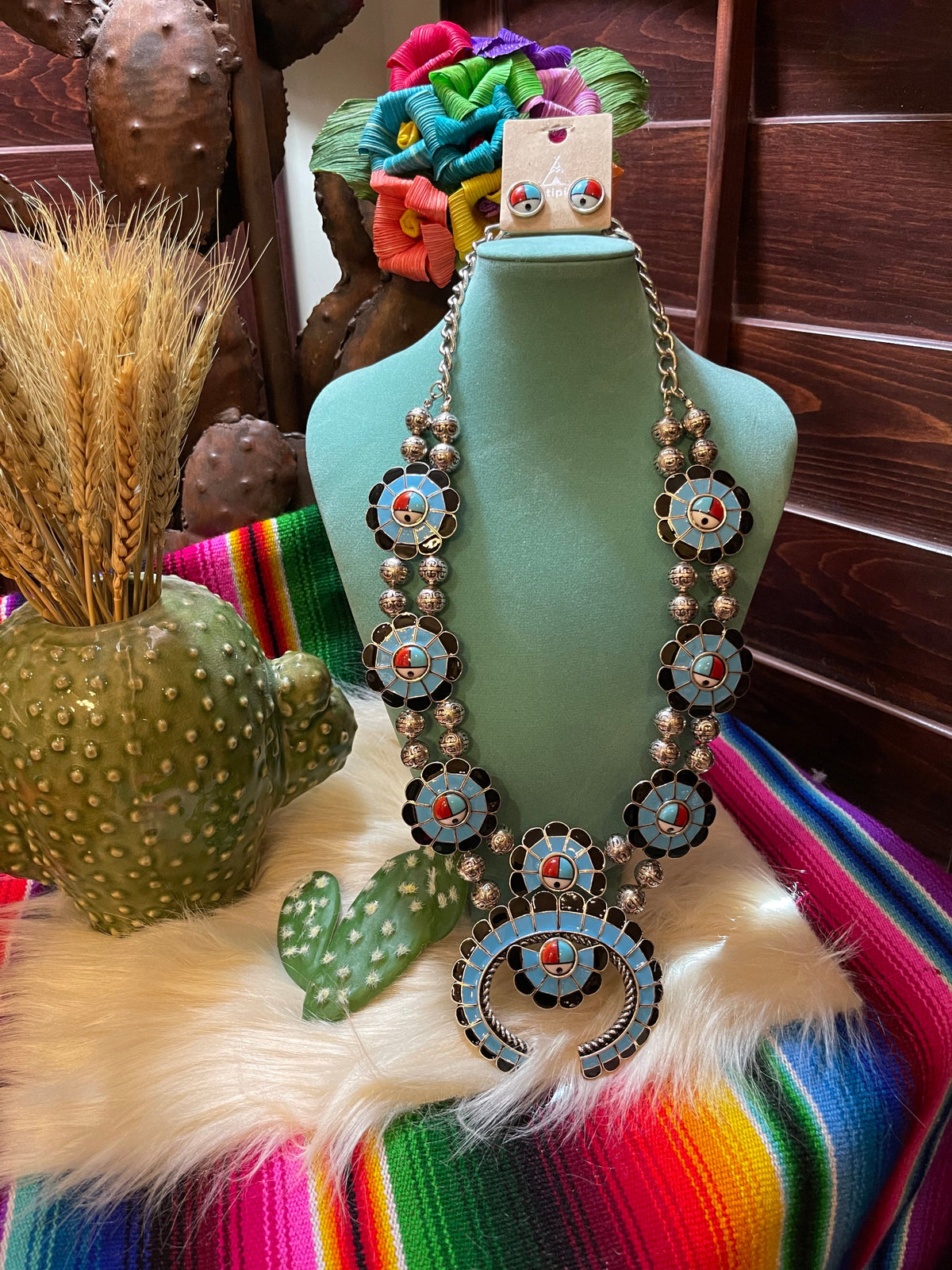 Senoritã Navajo Zuni squash necklace Southwest Bedazzle jewelz