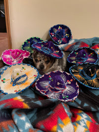 Small  Mexican sombrero hat decoration or pet dog use Southwest Bedazzle clothing