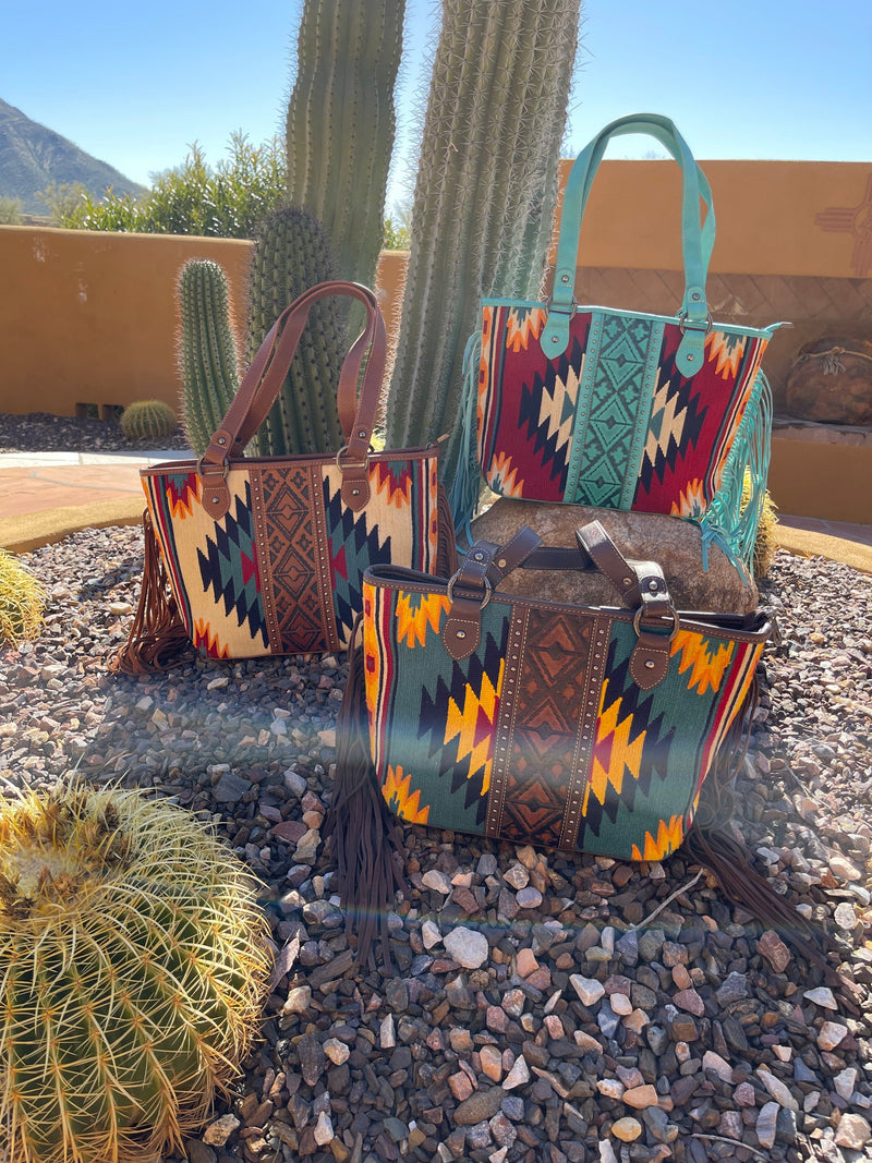 Sonoran desert TOTE HANDBAG Southwest Bedazzle sw fiesta bags