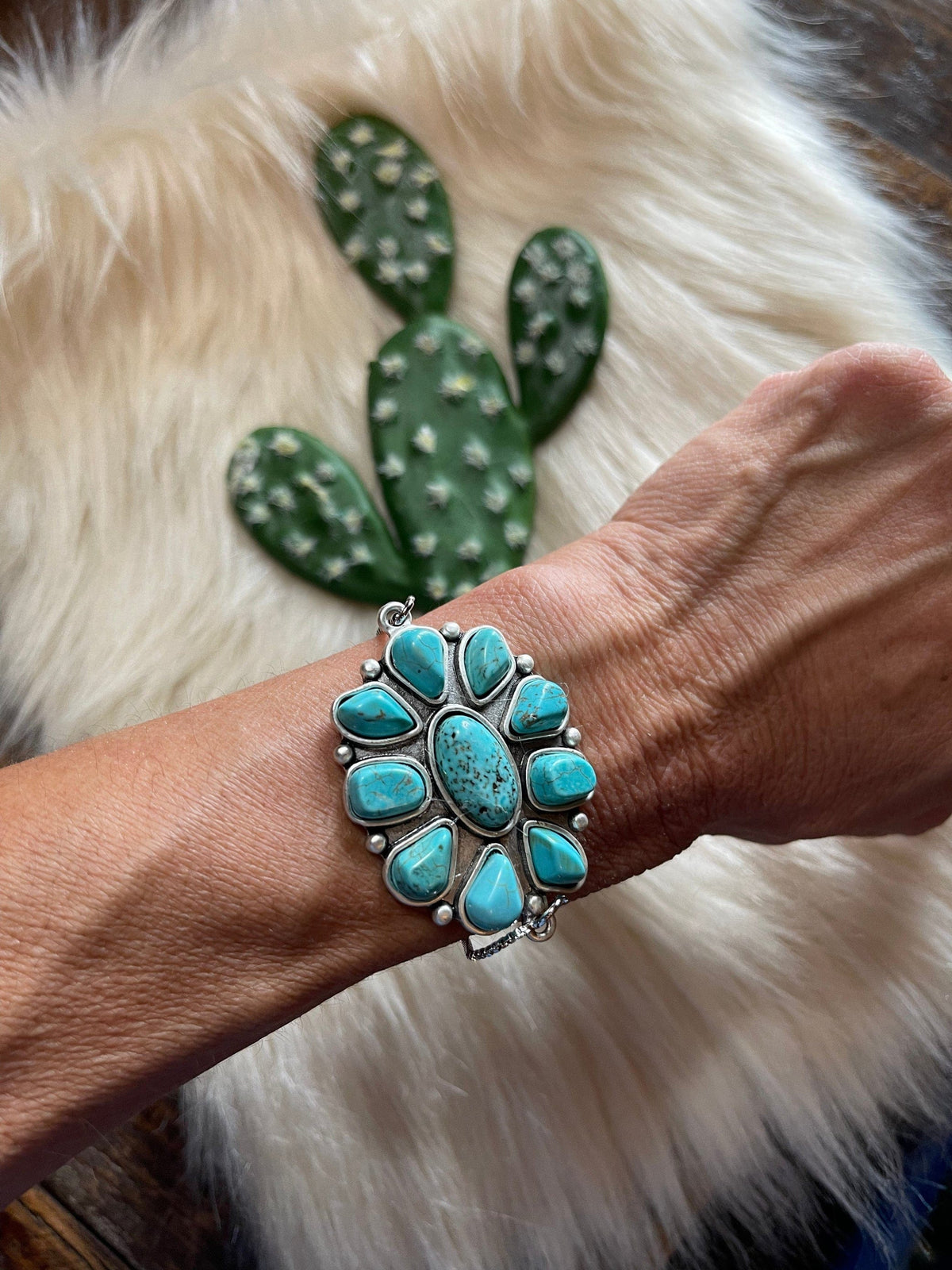 Southwestern natural turquoise bracelet Southwest Bedazzle jewelz