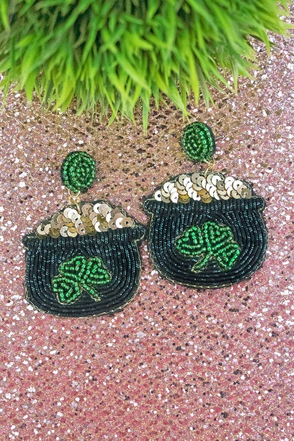 St Patricks bedazzled earrings Southwest Bedazzle jewelz